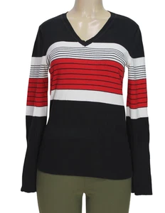 Jones New York Sport Women's Long Sleeve Stripes Multicolor Sweater Size S - Picture 1 of 6