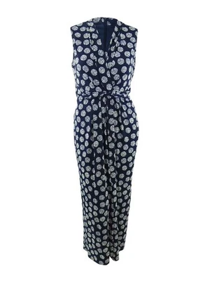 Mono para mujer Jessica Howard estampado delantero torcido (XL, combo azul marino) Foto 1 de 3