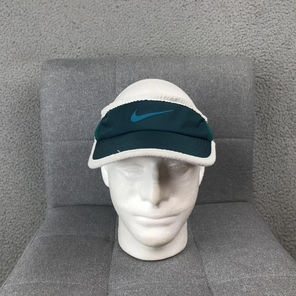 Gorra Nike Gorra Correa Trasera Luz Pluma Dri-Fit Verde Blanco Malla Tenis Golf Para Hombres Foto 1 de 4