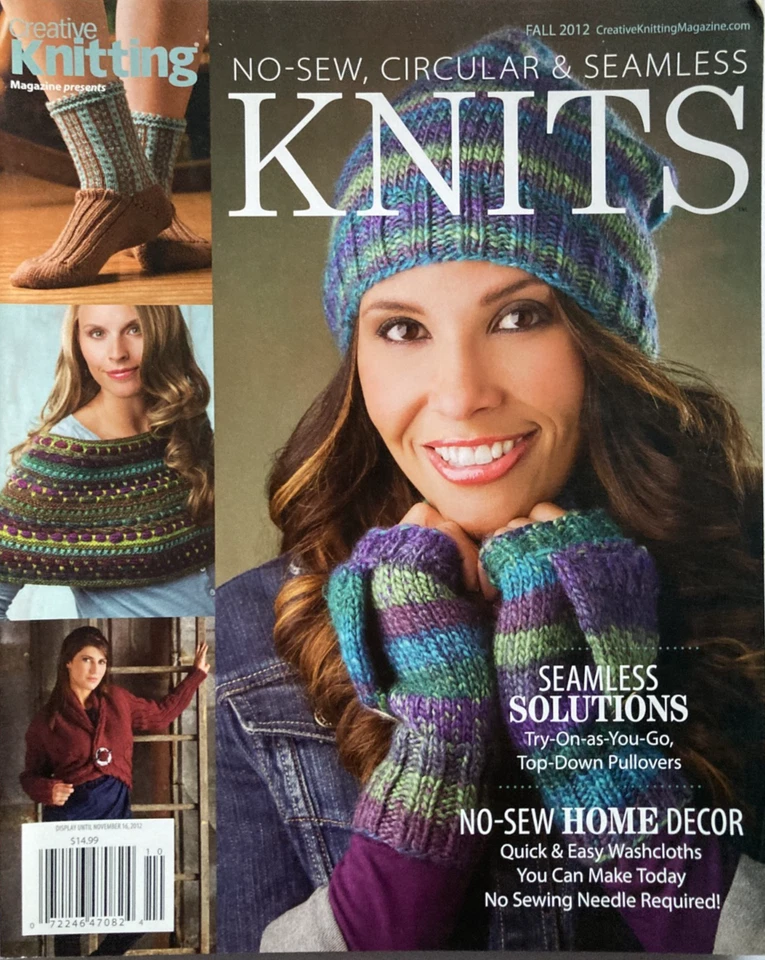NO-SEW, CIRCULAR & SEAMLESS KNITS +2012 CREATIVE KNITTING Magazine BRAND NEW - Image 1 of 1