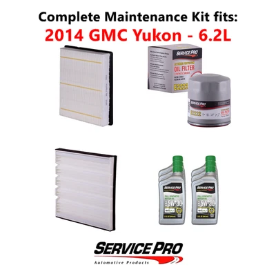 2014 GMC Yukon 6.2L Complete Oil, Air & Cabin Filter Kit (5W-30) Foto 1 de 4