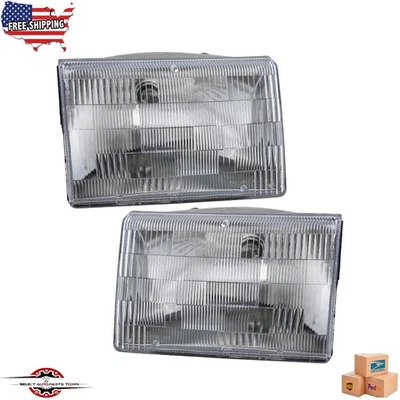 Fits 1993-1999 Jeep Grand Cherokee Front Headlight W/ Bullb Left Right Side 2PC Foto 1 de 4