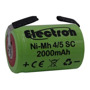 BATTERIA RICARICABILE NI-MH 4/5SC 1,2V 2000mAh 22,1x33,6mm A SALDARE AP2400S4CHV - Picture 1 of 2