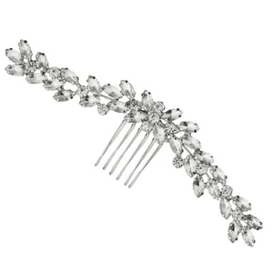 1pz Pettine Capelli Donna Strass Delicato Sposa Accessorio Capelli Copricapo Pettine Capelli - Foto 1 di 12