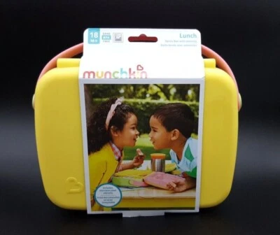 Munchkin Bento Box Toddler Lunch Box 18M+ Green, Yellow, and Pink NEW! - Image 1 of 4