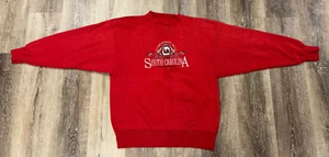 South Carolina Gamecocks Sweatshirt Crewneck Vintage Red Large Embroidered - Picture 1 of 8