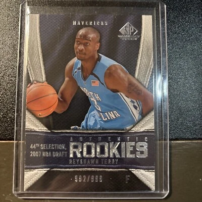 2007-08 SP Game Used Orlando Magic  #179 Reyshawn Terry Rookie TARHEELS /999 - Image 1 of 3