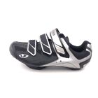 Giro Treble Road Cycling Shoes Mens Size 10 EUR 43.5 Silver Black Hook & Loop