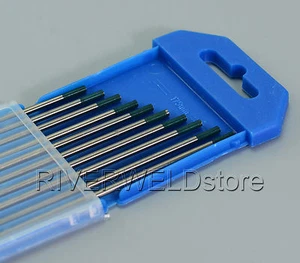 PURE Tungsten Electrode WP Green 2.4mm x 150mm Pack of 10 - Picture 1 of 6