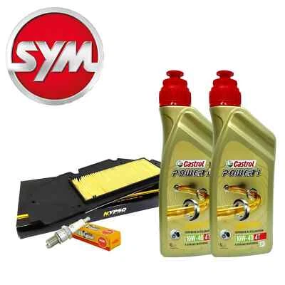 CASTROL NYPSO NGK KIT/TAGLIANDO SYM JOYMAX Evo IE 300 2009 2012 CASTROL 10W40 FILTRO ARIA CANDELA