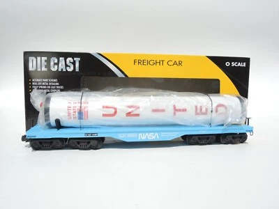 incredible K Line  O-gauge model train flatcar with NASA rocket booster 1/48 NEW - Image 1 of 4