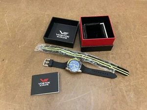 Vostok N1 Rocket Hombre Reloj de Buceo 200m Cronógrafo Banda de Goma con Caja de Regalo Papeles - Imagen 1 de 12
