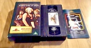 SOME LIKE IT HOT UK PAL VHS VIDEO 1997 w/ COLLECTORS BOOKLET Marilyn Monroe - Picture 1 of 1