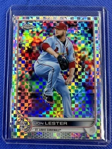 2022 #187 Jon Lester Topps Chrome Baseball X-Fractor St Louis Cardinals - Picture 1 of 2