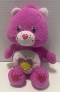 Vintage Care Bears Shine Bright Bear Pink Plush Toy 2005 8” - Picture 1 of 4