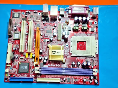 M863G - Motherboard - micro ATX - Socket A - SiS741GX - Ethernet - onboard graph - Image 1 of 4
