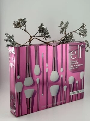 e.l.f. Juego de cepillos radiantes, 18 cepillos + rollo de cepillo, difícil de encontrar edición navideña, nuevo en caja Foto 1 de 4