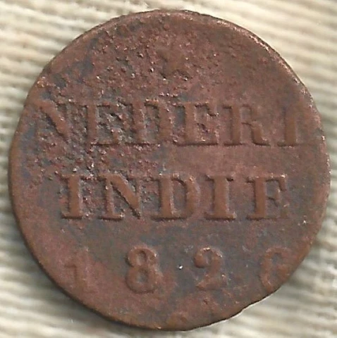 Netherlands East Indies 1826-S (Star) 1/4 Stuiver Coin Cover
