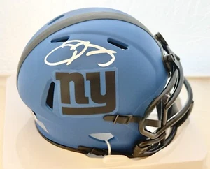 Odell Beckham signed New York Giants Rave mini helmet Beckett Witnessed - Picture 1 of 2