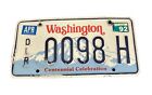 YOM 1992 WASHINGTON WA STATE CAR DEALER LICENSE PLATE #0098 H CENTENNIAL