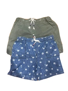 NEW Member's Mark Girls Woven Shorts Green/Denim 10/12 - Picture 1 of 1