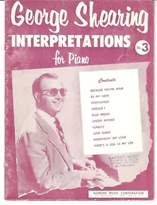 1954 GEORGE SHEARING INTERPRETATIONS FOR PIANO NO 3 Piano Solo SONGBOOK - Picture 1 of 3