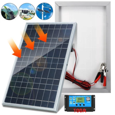 Trickle 30W Panel Solar 12V Cargador Batería Cargador Kit Mantenedor Barco Coche RV Foto 1 de 4