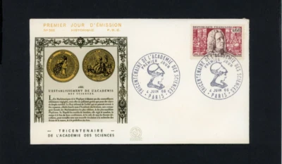 FRANCE PARIS 1966 PREMIER JOUR Cover FDC De L'Academie Des Sciences - Image 1 of 2