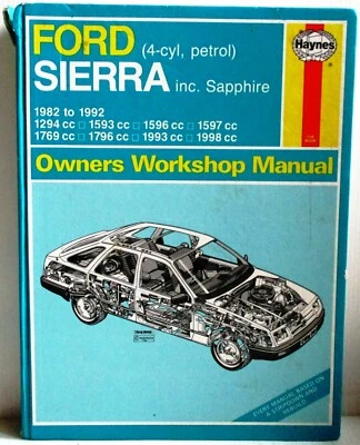 Haynes - Ford Sierra 1982A Feb 1987 1294cc 1593cc Propietario Taller Manual-243 - Imagen 1 de 4