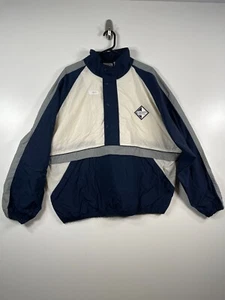Vtg 90s Reebok Mens Outdoor Snap Button Windbreaker Jacket Blue Sz Large 27x28 - Picture 1 of 13