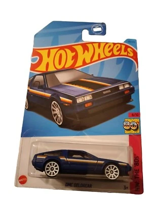2023 Hot Wheels DMC Delorean Dark Blue 101/250 1:64 Diecast Car The '80's 8/10 - Image 1 of 4