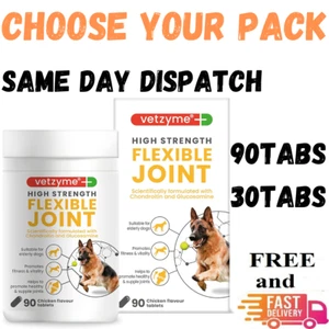 Vetzyme High Strength Flexible Joint Supplements for Senior Dog Hip & Joint Care - Picture 1 of 26