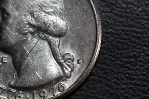 1776-1976 D US Bicentennial Quarter, Rare filled Mint Mark-#204 - Picture 1 of 5