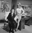 Eric Sykes and Anna Carteret publicise upcoming film UK 1966 OLD PHOTO