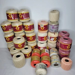 Vintage Huge Lot South Maid Mercerized Cotton Crochet Thread Various Colors+More - Picture 1 of 10