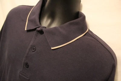 Mens Perry Ellis Polo Rugby 100% Cotton Blue 3 Button S/S Sz XL - Image 1 of 3