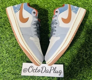 Nike Air Jordan 1 Low Denim Blue Womens Sizes Nike By You FZ5045-091 - Picture 1 of 5