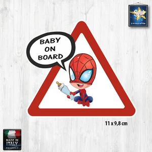 Bebè a bordo adesivo sticker baby on bord baby spider-man spider-baby auto moto - Picture 1 of 1