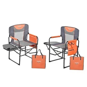 Oversized Camping Directors Chair 2 Pack, Portable Folding Lawn Chairs for - Picture 1 of 7