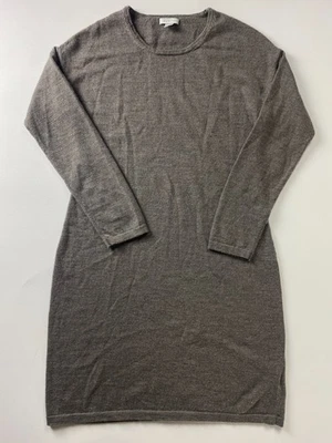 Vestido Suéter de Lana Merino Granate Hill Para Mujer Grande Marrón Tejido Manga Larga Crew Foto 1 de 4