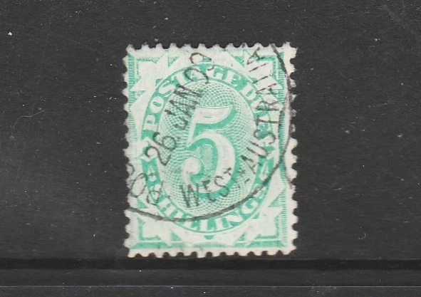 1903 CUOTAS DE ENVÍO PERF 111/2 5/- VERDE "MUY BIEN USADO" SG D33 ¡ESCASO! Foto 1 de 1