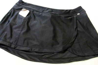 ZeroXposur Sarong Swim Skirt with Attached Bikini Briefs sz XXL (16) NWT BLACK - Image 1 of 4
