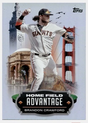 2023 Topps Update BRANDON CRAWFORD Home Field Advantage HFA #HA-28 Giants - Image 1 of 2