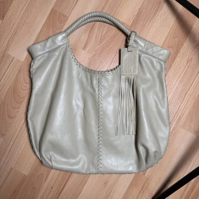 Bolso Hobo Ralph Lauren Etiqueta Púrpura Beige Foto 1 de 4