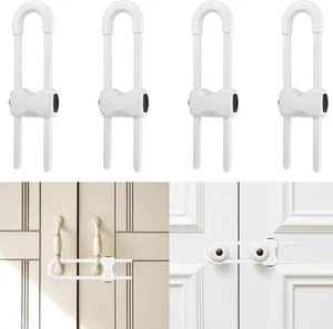 Cabinet Locks Baby Proofing, U-Shaped Child Proof Locks, Adjustable... - Picture 1 of 7