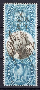 US R128 Used FVF $10 black & blue Documentary Revenue, thins ZAYIX 0825SB1747 - Picture 1 of 2