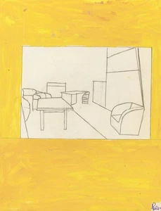 Ben Carrivick - Contemporary Graphite Drawing, Interior Study - Picture 1 of 3