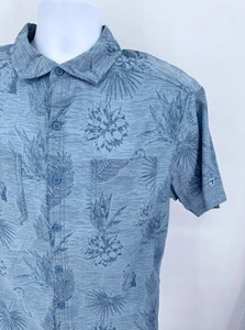 Kuhl Camicia Uomo Grande Hawaiana Tasca con Bottoni Blu Floreale Escursionismo - Foto 1 di 6
