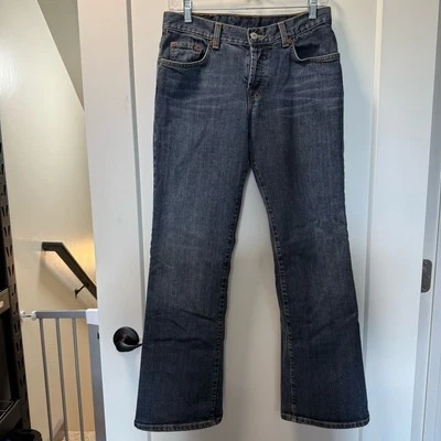 Jean de tiro bajo Easy Rider de colección Lucky Brand para mujer lavado medio corte bootcut 8/29 Foto 1 de 4