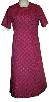 Mennonite Modest Handmade Nursing Cape Dress 44"Bust/36"Waist/52.5"Length Pink - Image 1 of 4